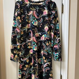 LOFT Floral Long Sleeve Dress